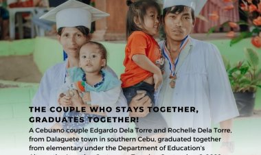 The couple who stays together, graduates together!