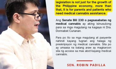 SEN. ROBIN PADILLA PUSHES SENATE BILL NO. 230 Medical Cannabis Compassionate Access Act of the Philippines