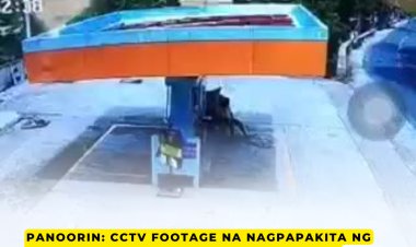 PANOORIN: CCTV Footage na Nagpapakita ng Pagnanakaw sa Isang Gasoline Station